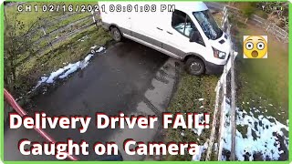 Delivery Driver Fail Caught on Security Camera | Damaging our Fence Funny Stuff what was he smoking Net Worth