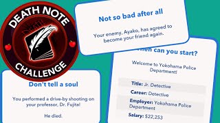 HOW TO COMPLETE THE DEATH NOTE CHALLENGE | become a detective | befriend your enemy | Bitlife