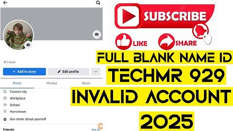 How to Full Blank Name Id on Facebook Profile 2025 | Blank Id New Update 2025 | Blank Id Facebook