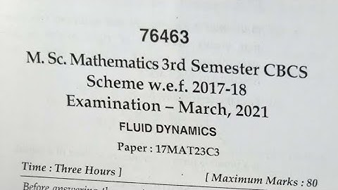 Mdu Regular msc maths 3rd sem (Fluid Dynamics) paper March 2021| #mduexams #math #mdupapers #mdu