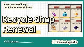KTOS Tree of Savior Korea Updates 20210826 Recycle Medal Shop