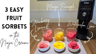 Fresh Fruit Sorbet in the Ninja Creami | 2-3 ingredients, sugar free, dairy free, gluten free