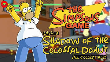 The Simpsons Game PS2: Level 8 - Shadow of the Colossal Donut (All Collectibles)