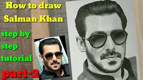 How to draw Salman Khan step by step tutorial - part 2/ pecil shading// From :- Nayan art