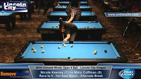 Nicole Keeney vs Mary Coffman - 2016 CWO 8 Ball Ch...