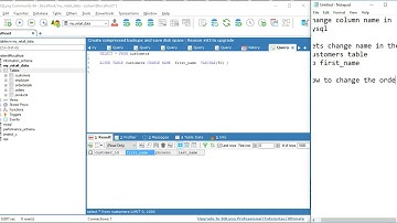 mysql - rename column name and  change order of columns in table
