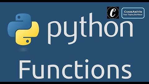 Function in Python | Calling Function in Python | Passing parameter to Function| Python tutorials