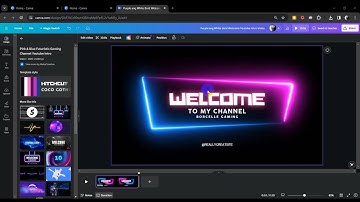 How to Design a 3D Neon Light YouTube Intro - Canva Tutorial For Beginner