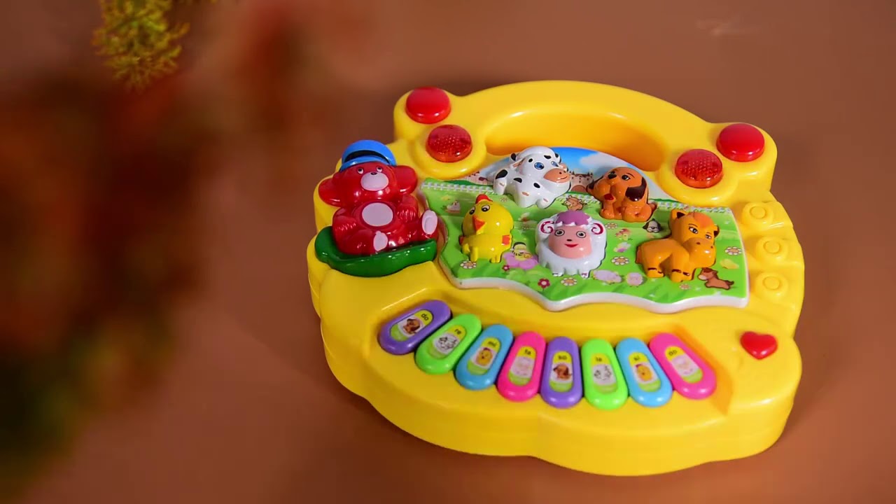 Piano Teclado Infantil Bebe Toca Música Sons Animais Bichos