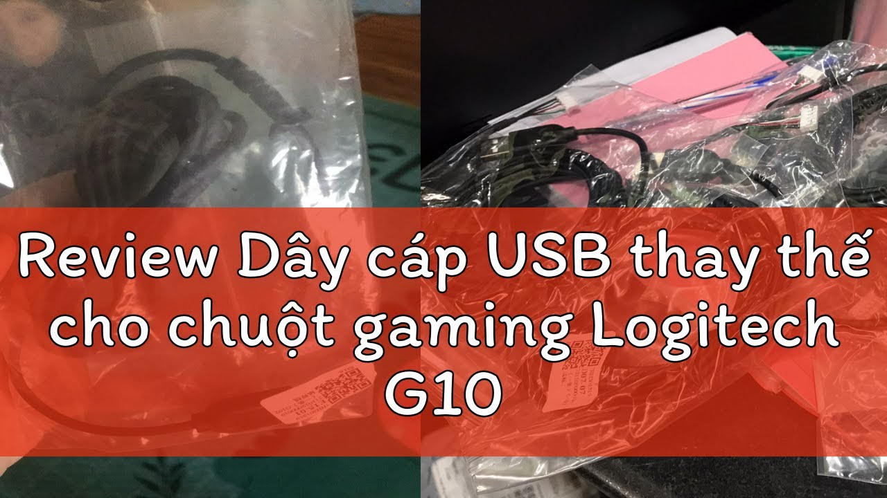 Review Dây cáp USB thay thế cho chuột gaming Logitech G102 - YouTube