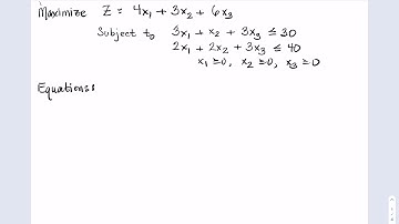 Simplex Maximization Problem - 3 Variables