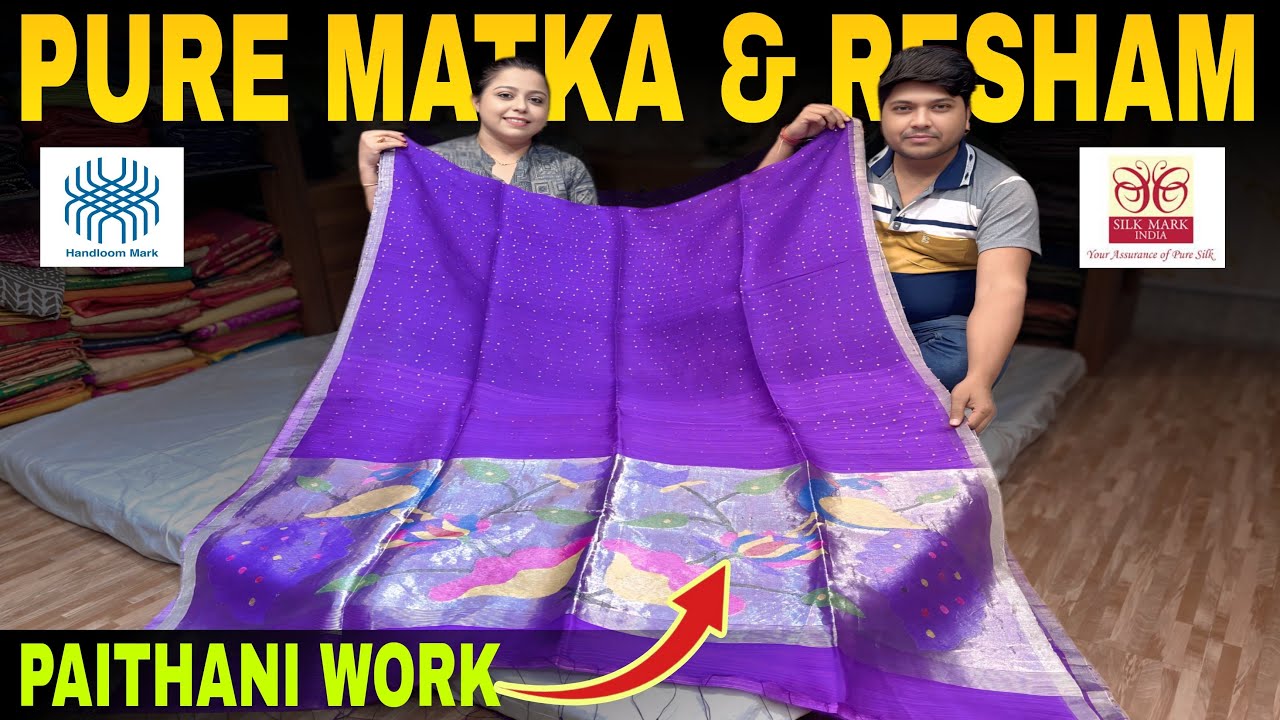 Pure Resham Paithani | Pure Tussar Kalamkari | Matka Silk | 120 Count Jayshree Linen | Silk Linen