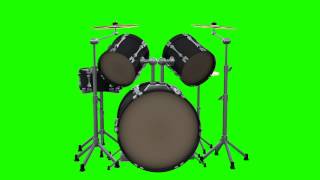 drums  in green screen free stock footage