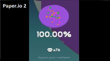 Paper.io 2 Map Control: 100.00% World Record (Kills: 76)