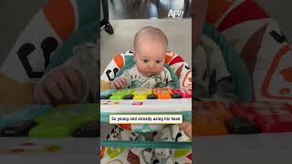 So young and already using his head