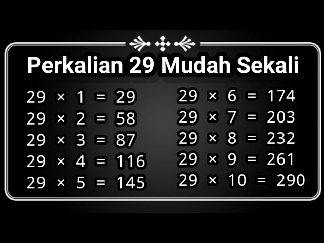 Matematika || Cara Menghitung Perkalian 29 Mudah Sekali Tanpa Menghafal class=