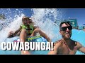 Riding all the rides @ COWABUNGA BAY WATER PARK! / Parents take kids on CRAZY WATER SLIDES!