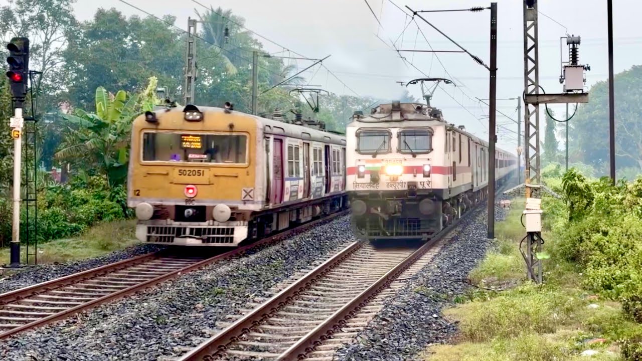Shaheed Express Train HIGH SPEED TRAIN ACTION | Darjeeling Mail+Jan Shatabdi+ Shaheed Express ...