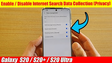 Galaxy S20/S20+: How to Enable / Disable Internet Search Data Collection (Privacy)