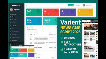 Varient News CMS Script 2025 | Live Blog, Push Notifications, SEO Boost, Newsletter & More