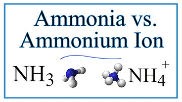 Ammonia vs the Ammonium Ion (NH3 vs NH4 +)