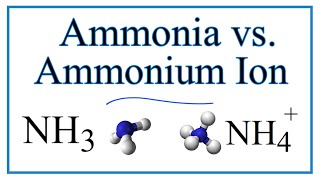 Ammonia Vs The Ammonium Ion Nh3 Vs Nh4 