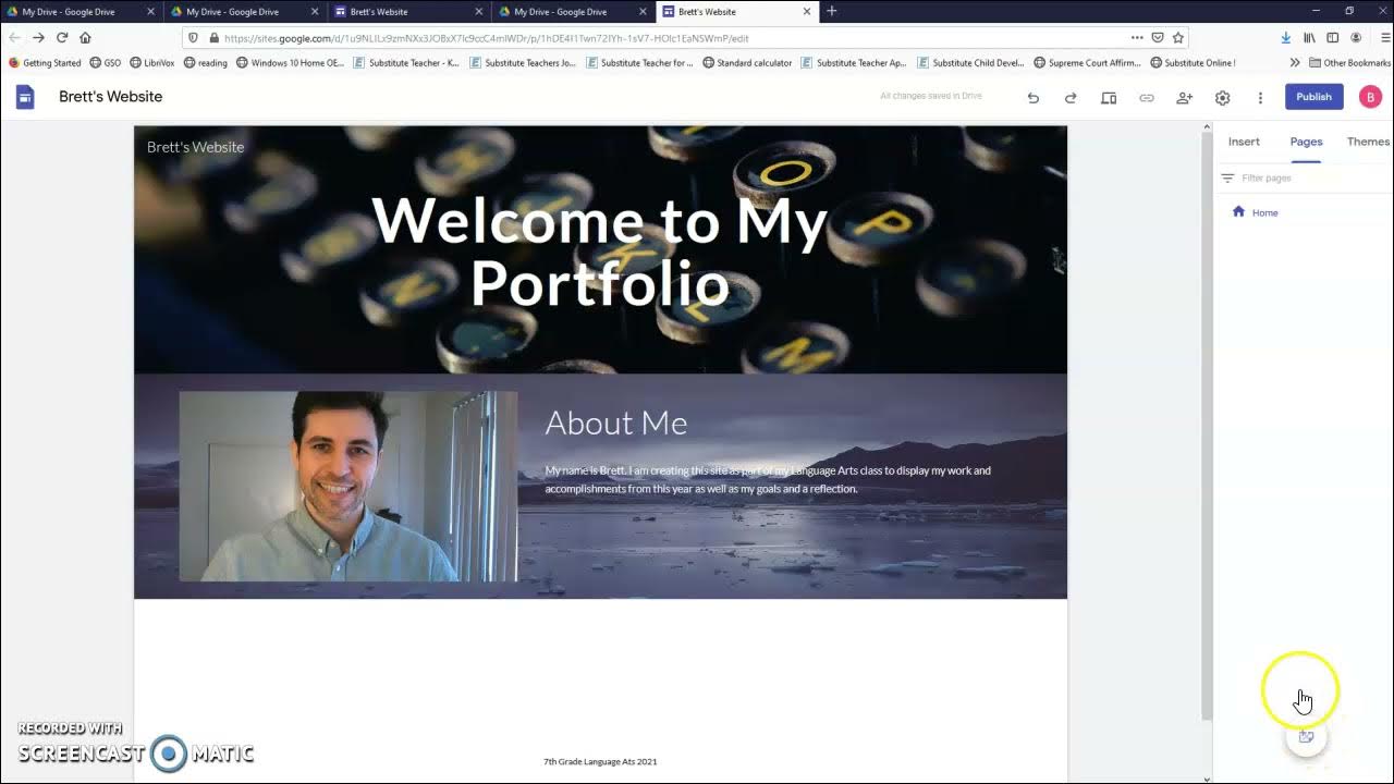 How To Create A Student Portfolio In Google Sites