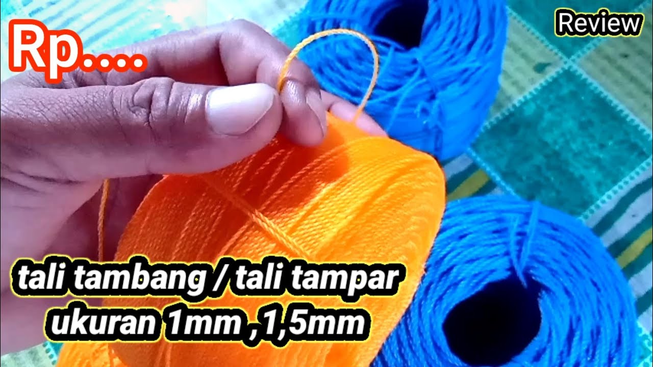 Harga tali tambang / tali tampar 1mm , 1,5 mm , Berikut Dengan keteranganya.