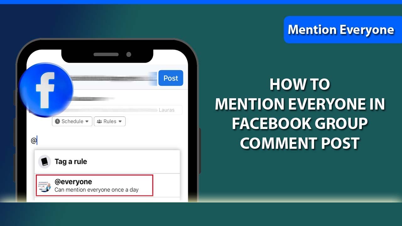 How to Mention everyone in Facebook group post 2024 | Mention everyone ...