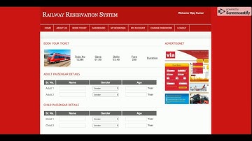 Railway Reservation System | PHP and MySQL Project Source Code | PHP MySQL CRUD Project