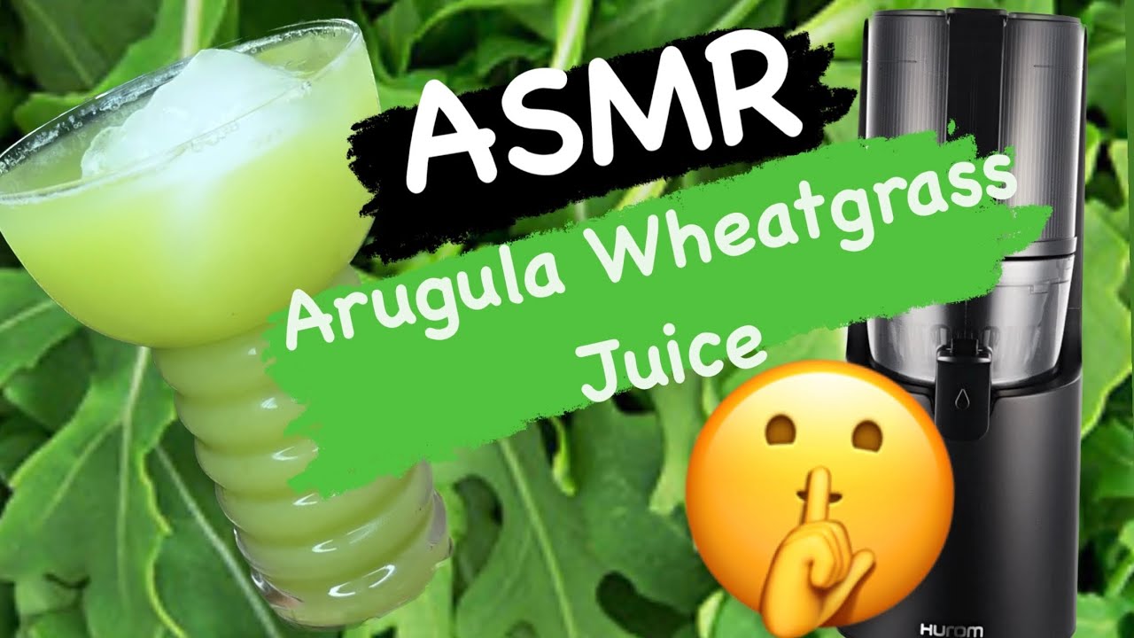 Asmr arugula wheatgrass Juice Hurom H200 Slow Pressed Juicer 