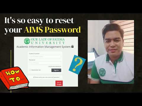 FAQ: How to Reset your AIMS Password