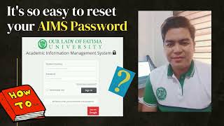 FAQ: How to Reset your AIMS Password