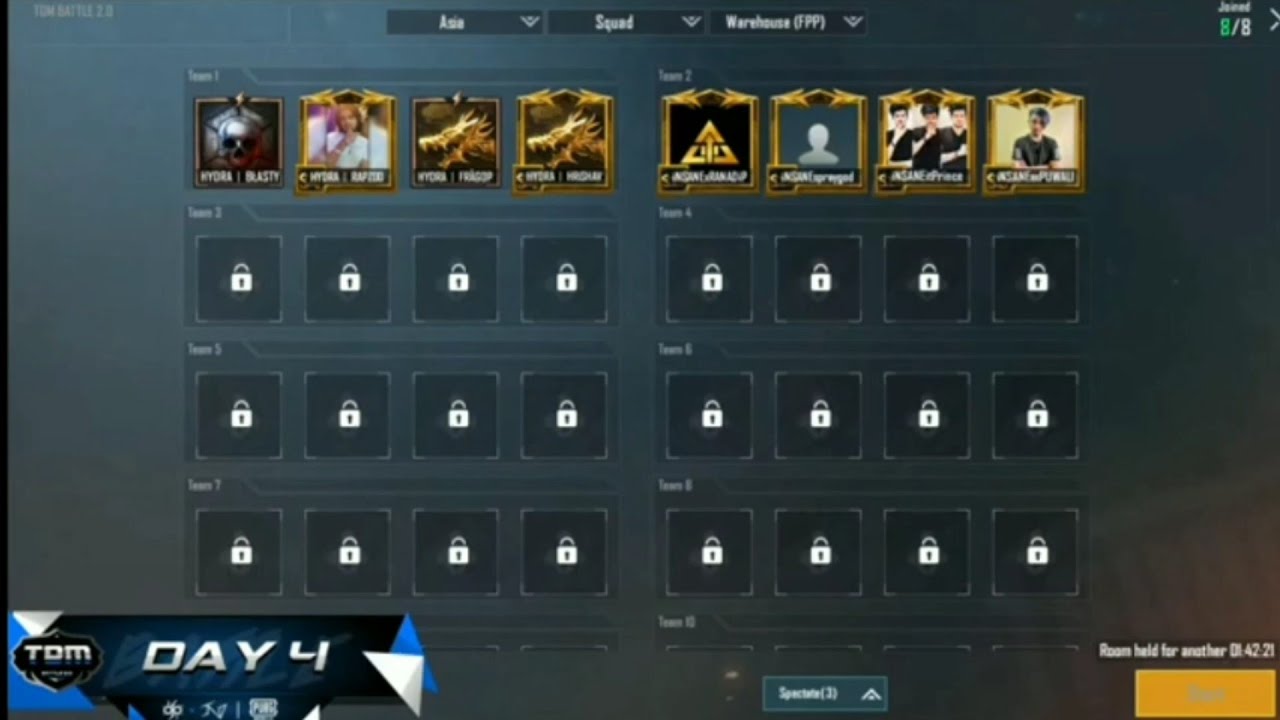 HYDRA vs iNSANE AXOM 4v4 TDM BATTLE 1st MATCH