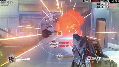 Wine 4.10 + DXVK 1.2.2 - Overwatch LOW settings - Practice Range - Linux