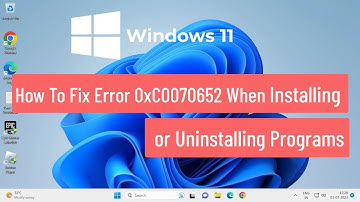 How To Fix Error 0xC0070652 When Installing or Uninstalling Programs in Windows