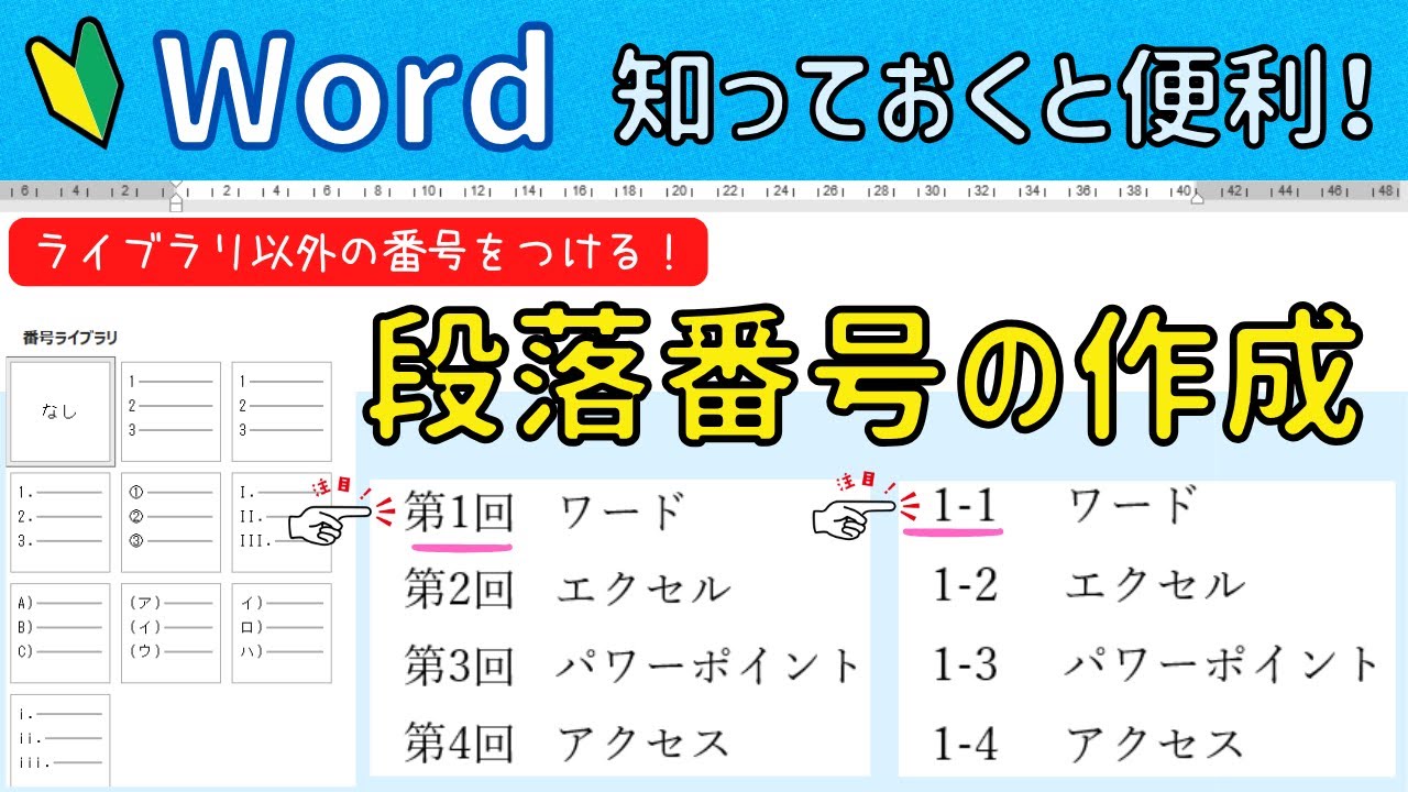 【中古】 雛形一番Word編 How to create paragraph numbers in Word! - YouTube