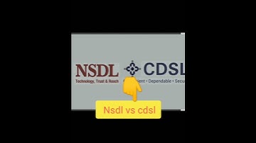 nsdl vs cdsl, nsdl and cdsl kya he, #shortvideo , #shorts , #nsdl#cdsl#nsdlvscdsl