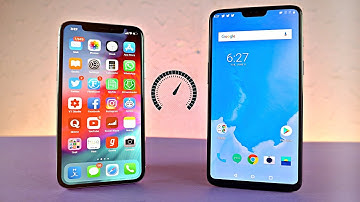 iPhone X iOS 12 vs OnePlus 6 Android P 9.0 - Speed Test!