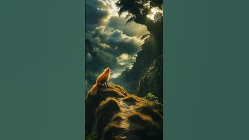 The Lion🦁 and the Clever Fox🦊 #youtubeshorts #ai #shorts #viralshort #animals #ytshorts #cuteanimals