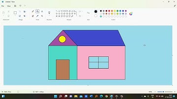 Draw a Hut with me #mspaint #computer