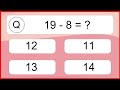 20 Subtraction Quiz Exercises for Kids: Numbers Up to 20