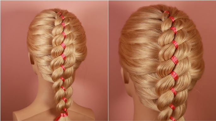 4 strand Dutch braid with a ribbon 🎀
