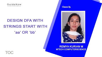 DFA THAT ACCEPTS STRING WHICH START WITH EITHER 