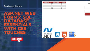 ASP.NET C# Web Forms: SQL Database Essentials with CSS Touches