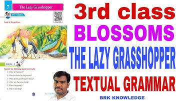 3rd class Blossoms 7th unit | THE LAZY GRASSHOPPER LESSON TEXTUAL GRAMMAR