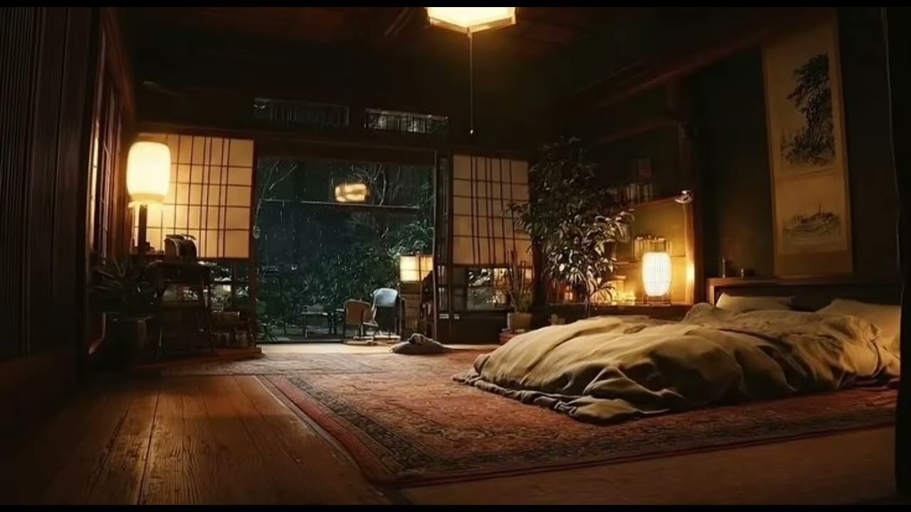 3 Hours of Rain for Warm Lights & Peaceful Nights