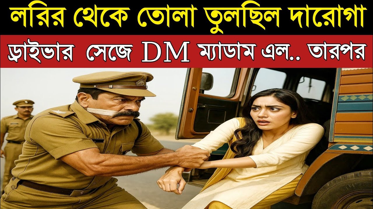 দারোগা অলকেশ লরি ড্রাইভার থেকে তোলা তুলছিল  l DM ম্যাডাম এল লরির ডাইভার সেজে।