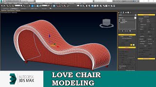 How to model a LOVE CHAIR with #turbosmooth in 3ds max