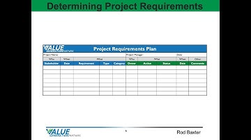 Module 12 - Creating a Project Requirements Plan - Value Generation Partners